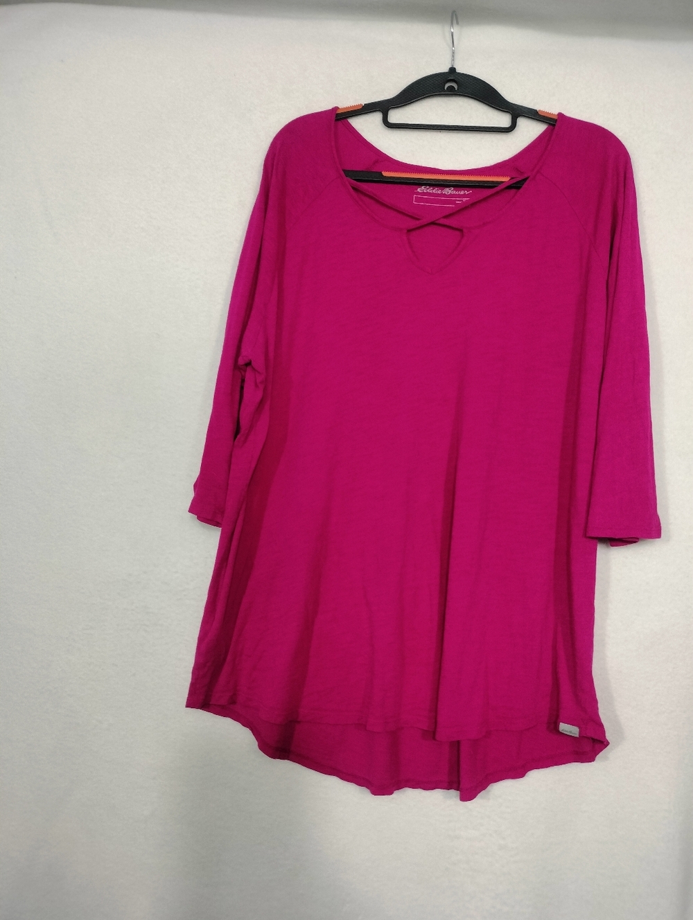 Eddie Bauer Women's Hot Pink Long Sleeve Swing Top